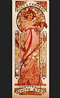 Alphonse Maria Mucha Canvas Paintings - Moet and Chandon White Star